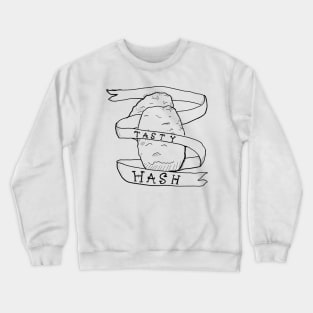 Tasty Hashbrowns B&W linework Crewneck Sweatshirt